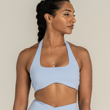 Sculpt Halter Bra - Amalfi Blue
