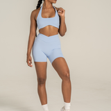 Sculpt Halter Bra - Amalfi Blue
