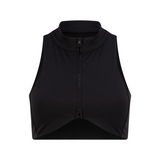 Sculpt Zip Crop - Carbon