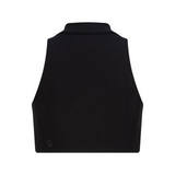 Sculpt Zip Crop - Carbon