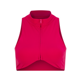 Sculpt Zip Crop - Plastic Pink