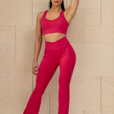 Wrap Flare Legging - Plastic Pink