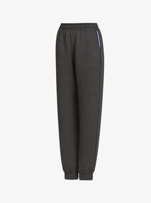 Modal Club Jogger in Slate Marle, charcoal grey joggers with cuffed hems, front view
