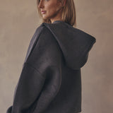 Modal Oversized Hoodie - Slate Marle